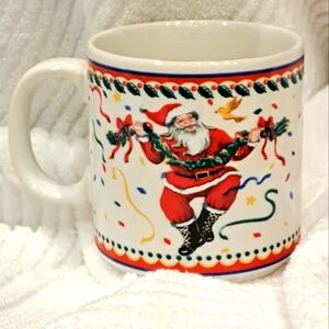 Festive Santa Claus Christmas Holiday Ceramic Mug